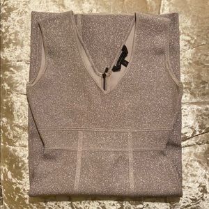 Bcbgmaxazria gold bandage dress